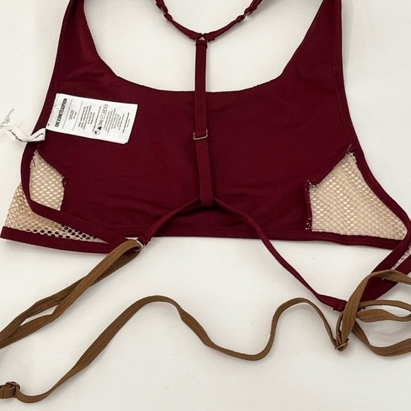 One‎ Teaspoon NWT Mayflower Bralette Merlot Red Size S - Picture 3 of 7